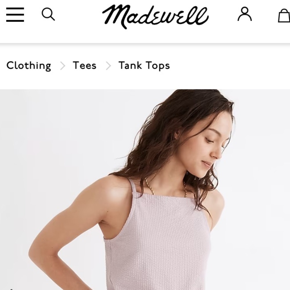 ANY OFFER - Madewell Seersucker Apron Tank